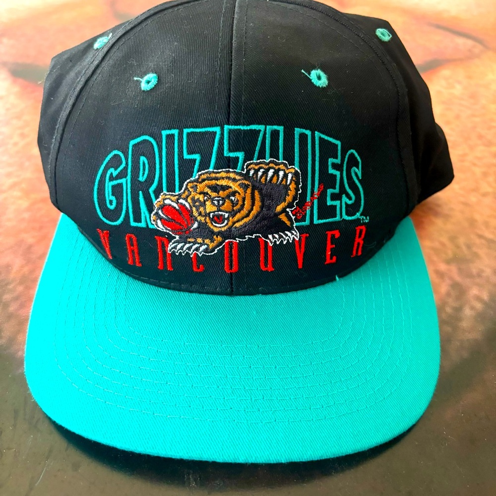 🐻♨️🔪 Vtg 90’s “The Game” Vancouver Grizzlies Basketball SnapBack Hat NWOT 🐻♨️